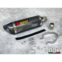 ส่งทันที ปลายท่อ Akrapovic 18 นิ้ว ตัวอ้วน ฟิมเคฟล่าทั้งใบ ปากเฉียง งานเกรดเอ