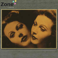 Hedy Lamarr โปสเตอร์ภาพยนตร์และพิมพ์ลายคลาสสิกภาพผู้หญิงเซ็กซี่บนกำแพง A4จิตรกรรมฝาผนังดีไซน์วินเทจผ้าใบวาดภาพบ้าน