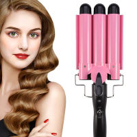 nbmhrd เซรามิคผม Curler Triple Barrel Curling Iron Professional เครื่องมือผม Styler 25มม. 32มม. Big Wave Hair Waver Roller Curling Wand