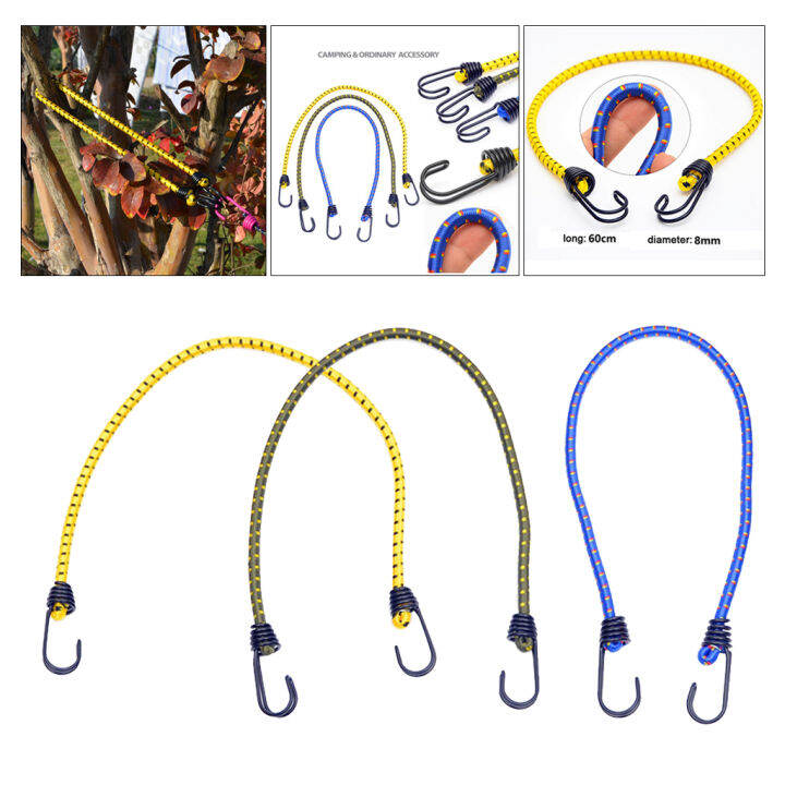 Bungee Cords with Hooks Heavy Duty Bungie Straps Premium Rubber Luggage ...