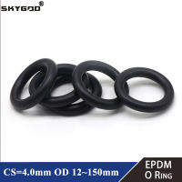 【2023】1050Pcs EPDM o Rings CS 4mm OD 12 ~ 150mm Acid and Alkali Resistance Water Resistance Friction Resistance o-ring Black