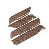 4Pcs สำหรับ Land Rover Range Rover Sport RR Sport 2014-2017 Sands Wood Grain พลาสติก ABS ด้านในประตูตกแต่งฝาครอบรถอะไหล่