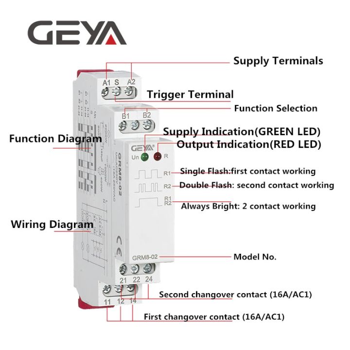 worth-buy-geya-รีเลย์แลทชิ่งรีเลย์220v-dc12v-แบบอิมพัลส์16a-24v-พร้อมใบรับรอง-ce-cb