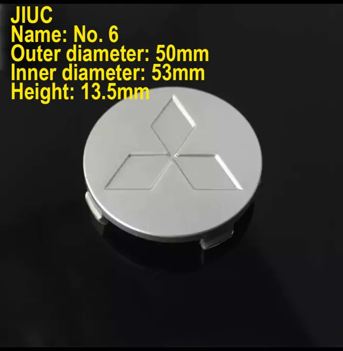 LAIFU 4PCS 50mm Center Hub Cap for Mitsubishi Mirage/ Mirage g4/ Mirage