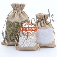 【hot sale】 ❀◐卐 B41 [Wholesale Price]1pcs Linen Gift Bundle Pocket Clear Window Flower Tea Packaging Bags Christmas Jewelry Drawstring Pouch Jute Sack Candy Storage Bags Pouch Drawstring Burlap Bag