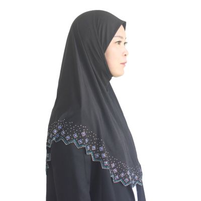 【CW】 Muslim Hijab Scarf Headscarf Shwals Hand-made Side with Czech
