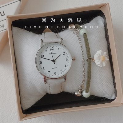 【Hot Sale】 ins college girl fresh all-match watch female junior high school students Korean version simple waterproof ulzzang