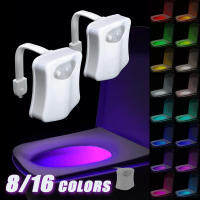 816สี LED Smart Sensor Light ฝาชักโครก Night Light Motion Sensor กันน้ำ Backlight ฝาชักโครก Light WC Toilet Light