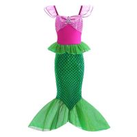 Little Mermaid Charm Princess Dress Kid Cosplay Costumes Girl Mermaid Birthday Party Ball Gowns Halloween Clothing