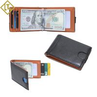 [COD] layer cowhide leather mens business antimagnetic gift bag money clip dollar