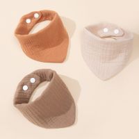 【CC】 3pcs solid 4 layers super soft baby bib absorbent