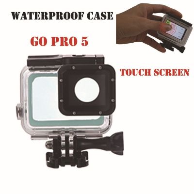 เคสหน้าจอสัมผัสกันน้ำสัมผัสได้สำหรับ Gopro 5 6 7กล่องป้องกันใต้น้ำสำหรับฮีโร่6อุปกรณ์เสริมกล้องแอคชั่นแคมเมรา