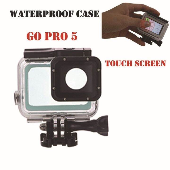 เคสหน้าจอสัมผัสกันน้ำสัมผัสได้สำหรับ-gopro-5-6-7กล่องป้องกันใต้น้ำสำหรับฮีโร่6อุปกรณ์เสริมกล้องแอคชั่นแคมเมรา