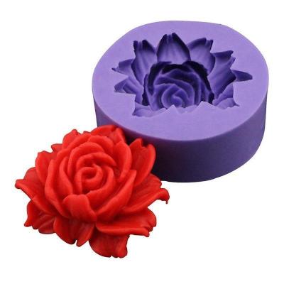 กุหลาบซิลิโคนแม่พิมพ์เค้ก3d ดอกไม้ F Ondant แม่พิมพ์เยลลี่ขนมช็อคโกแลตตกแต่งเครื่องมือเบเกอรี่ที่มีสีสันแม่พิมพ์3