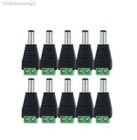 ○ 10 Pcs 12V 2.1 x 5.5mm DC Power Male Plug Jack Adapter Connector Plug for CCTV single color LED Light