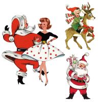 【 A Hot 】 Happy Santa WithDancingCutting Dies MerryStencils สำหรับการ์ด DIY ScrapbookingDie Cuts ลายนูน