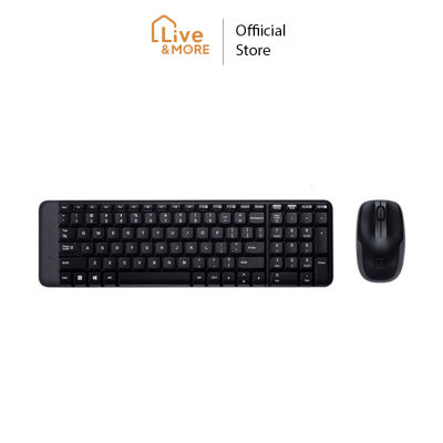 Logitech โลจิเทค Wireless Combo คีย์บอร์ดและเมาส์ไร้สาย คีย์บอร์ดไทยขอังกฤษ รุ่น MK220