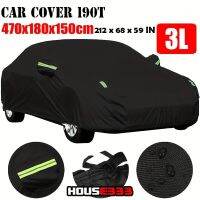 190T High Quality Durable Anti Scratch 3 Layers Car Cover PVC  Aluminium Sunscreen Waterproof Dustproof Car Covers