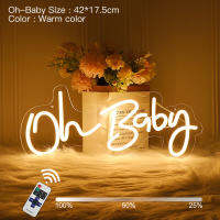 ข้ามพรมแดนรุ่นร้อน led นีออน oh baby ป้ายตัวอักษรเรืองแสงงานแต่งงานตกแต่งโคมไฟการค้าต่างประเทศ Yiwu