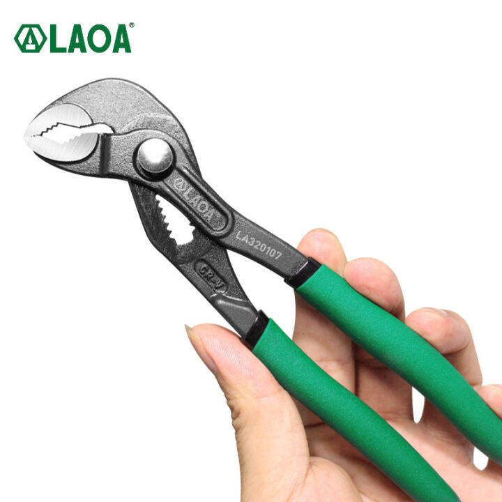 laoa-7-10-water-pump-pliers-quick-release-plumbing-pliers-wrench-adjustable-joint-plier-straight-jaw-groove-hand-tools