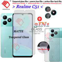 (3 in 1)For OPPO Realme C51 ฟิล์มกระจก ความเป็นส่วนตัว. ฟิล์มความเป็นส่วนตัว ฟิล์มกันรอยโทรศัพท์ ฟิล์ม ฟิล์มกล้อง ฟิมล์กล้อง ฟิล์มติดกล้อง ฟิล์มหลัง ฟิมหลัง