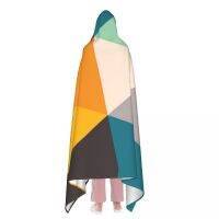 Triangles Geometric Blanket Colorful Pattern Cheap Comfy With Hood Bedspread Fleece Outdoor Super Soft Blanket