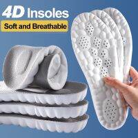 High-Elastic 4D Insoles Super Soft Memory Foam Running Shoes Insole Antibacterial Deodorant Massage Foot Shoe Pads Insoles Shoes Accessories