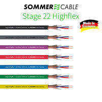 Sommer สายเคเบิลเสียบแจ็คสเตอริโอสาย Stage 22 Highflex 2X0,22มม.พีวีซี6,40มม.บล็อก Coverage Rate 99%