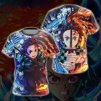 Cool Anime Demon Slayer Tเสื้อผู้ชายผู้หญิงKamado Tanjirouเสื้อยืดKimetsuไม่มีYaiba Teeฤดูร้อนแขนสั้น 3Dพิมพ์เสื้อผ้า