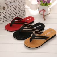 2023 Street Men Summer Flip Flops Beach Sandals Anti-Slip Indoor Outdoor Casual Flat Shoes High Quality Home Slippers For Men House Slippers