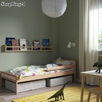 โครงเตียงและระแนงพื้นเตียง ไม้บีช 70x160 ซม.Bed frame with slatted bed base, beech, 70x160 cm