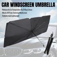 ❆ Car Sunshade Car Front Windshield Heat Insulation Sun Protection UV Protection Umbrella Telescopic Folding Sun Shield Umbrella