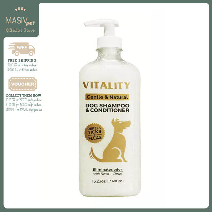 Vitality Dog Shampoo and Conditioner 480ml Lazada PH