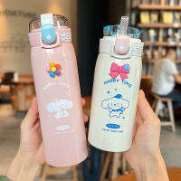 Kawaii ขวดน้ำสแตนเลสสำหรับเด็กกระติกน้ำร้อนน่ารักฉนวน KoreanThermal ถ้วยสำหรับเครื่องดื่มร้อนเย็นชานม350500มิลลิลิตร