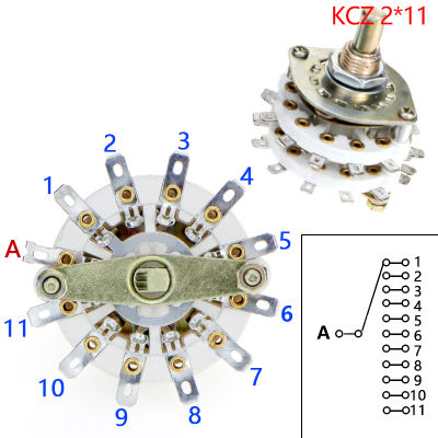 [Shelleys] KCZ 2 Pole 6/7/8/9/10/11 4 Pole 3/5 Position With Channel Rotary Switch Selector With Cap Rotary Switch Selector