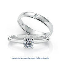 เซตแหวนเพชร Young Signature 2 Solitaire &amp; Young Diamond Rounded Band Bundle Set (RC802-RM802)