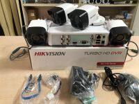 Promotion cctv+ dvr Hikvision set 4 ความละเอียด 3 ล้านพิกเซล รุ่น DS-2CE16F7T-IT จำนวน 4  IR 20 เมตร กล้องย้อนแสง เลนส์ 3.6 + จับคู่เครื่องบันทึก DS-7104HQHI-K1/ 4ช่อง H.265