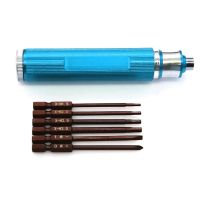 6 in 1 Hexagon Screwdriver H1.5 2.0 2.5 3.0mm Hex Slotted Phillips Screwdriver Tool Kit for RC Model Car Boat Aircraft