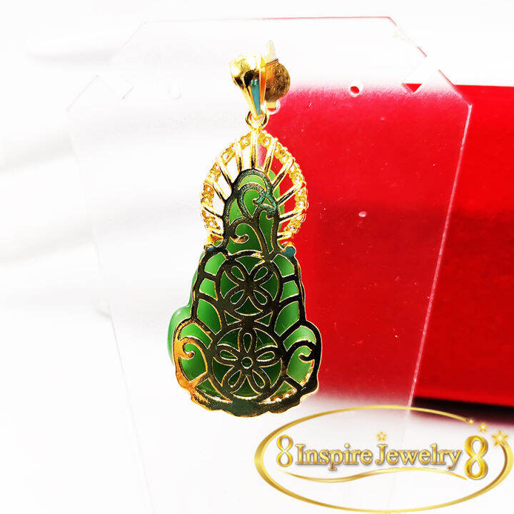 inspire-jewelry-จี้พลอยล้อมเพชร-ไซด์-7x5cm-งานฝังแบบร้านพลอย-ร้านเพชร-งานจิวเวลลี่-สวยงาม-ปราณีต-พร้อมกล่องกำมะหยี่สวยหรู