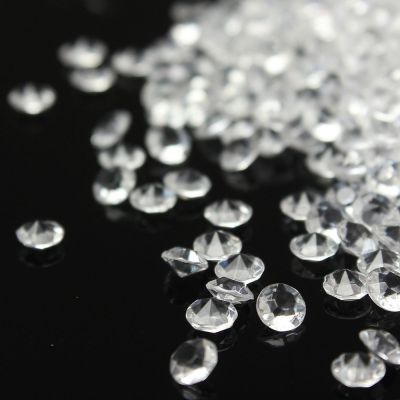 new Hot Sale 1000pcs 4.2mm Clear Acrylic Diamond For Wedding Party Decoration Confetti Table Scatter Beads