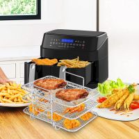 ตะแกรงหม้อทอด กระดาษรองหม้อทอด Air Fryer Racks DZ201 Fryer Accessories อุปกรณ์เสริมหม้อคู่ 3 Tiers Grills ชั้นวางเตาอบอาหาร SL4126