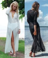 --D0512 Bubble lace beach blouse sexy bikini cardigan robes on holiday is prevented bask in unlined upper garment smock