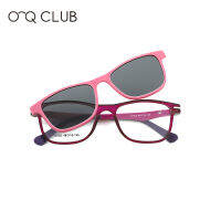 O-Q CLUB แว่นตากันแดดเด็ก Polarized Magnetic Clip-On ชายหญิงแว่นตา TR90สายตาสั้น Prescription สบายแว่นตา T3102hot