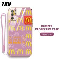 YBD เคสโทรศัพท์ดีไซน์ McDonald สำหรับ Xiaomi POCO M3 Pro 4G 5G Redmi Note 10 5G Note 10T 5G Xiaomi POCO X3 GT 5G ปกป้องเลนส์สุดหรูชุบ6D ซิลิโคนนิ่ม