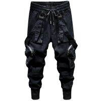 Houzhou Preto Carga Calças Dos Homens Techwear Carga Macacagan ES Masculinos Macacão Homens Streetwear ฮิปฮอป Alfoão ญี่ปุ่น