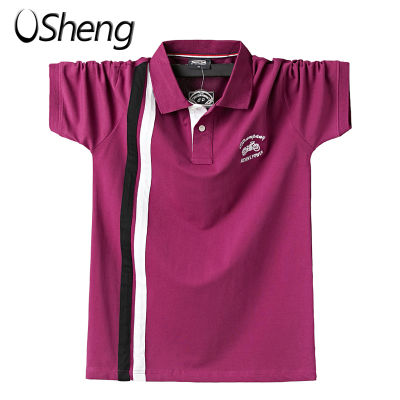 VSheng Big Size Polo T Shirt For Men Collar Casual Plus Size Threadwork Cuff Man Tops