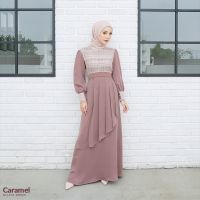 Alleia Raya ชุดเดรส โดย HAYNAHIJAB - Caramel