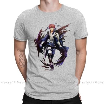 High Quality Men Fire Emblem Black T-Shirt Roy Pure Cotton Shirt Tees Harajuku Tshirt