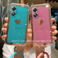 เคสโทรศัพท์ Phone Case OPPO A58 A38 OPPOA58 4G เคสโทรศัพท ใหม่ลายการ์ตูนแฟชั่นใหม่เคสฝาหลังแข็งกันแรงกระแทกเคลือบเงาแวววาวพร้อมสร้อยข้อมือ2023