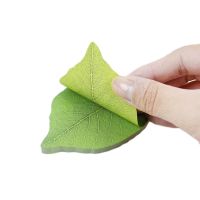 Korean Stationery Cute Green Leaf Shape Memo Pad Sticky Notes Diy Kawaii Refreshing Style Paper Sticker Pads